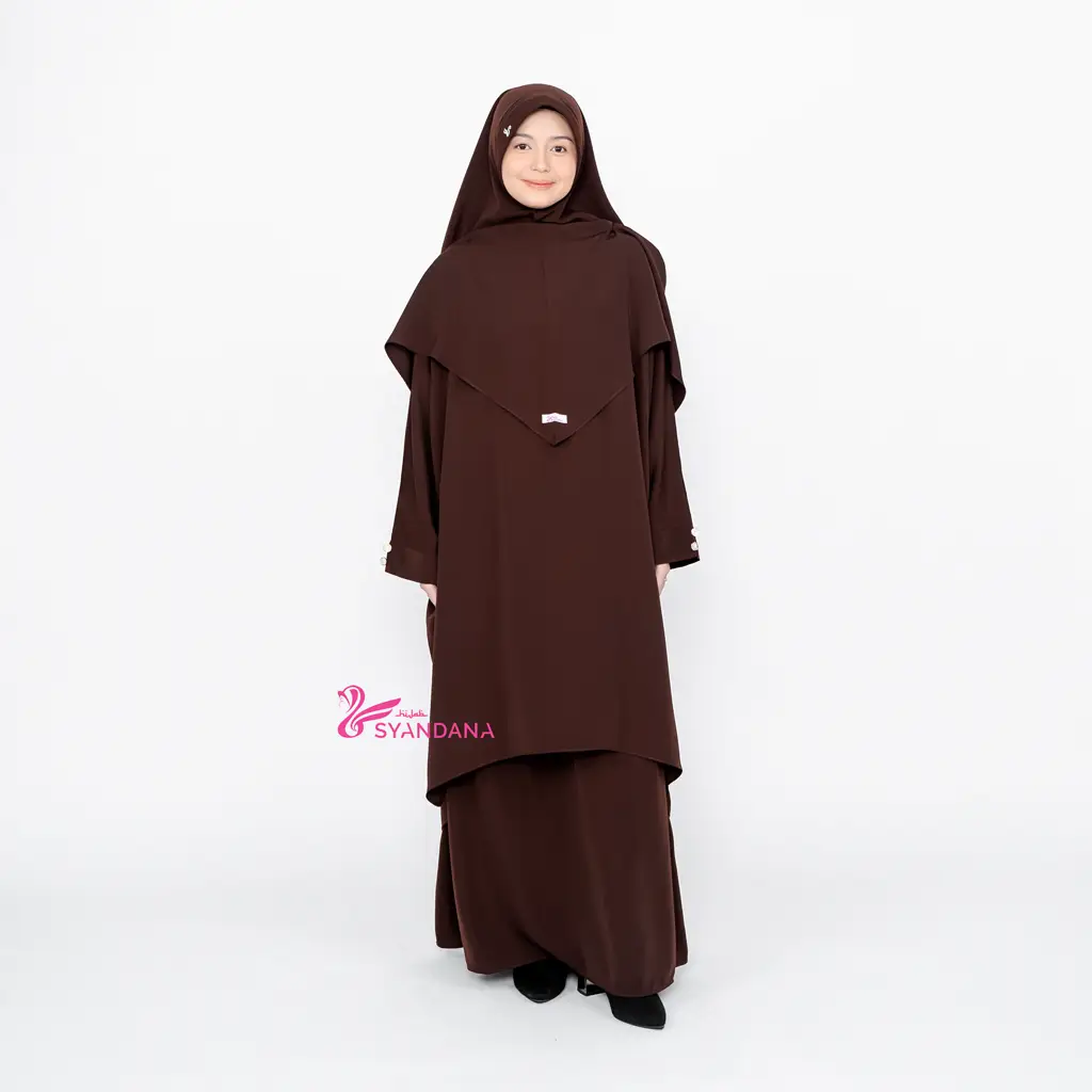 Nuha One Set Rok Tunik Melayu Syar'i Setelan Tunik & Rok - Gambar 6
