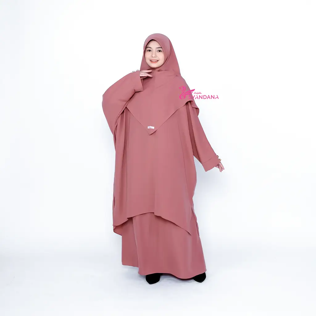 Nuha One Set Rok Tunik Melayu Syar'i Setelan Tunik & Rok - Gambar 3
