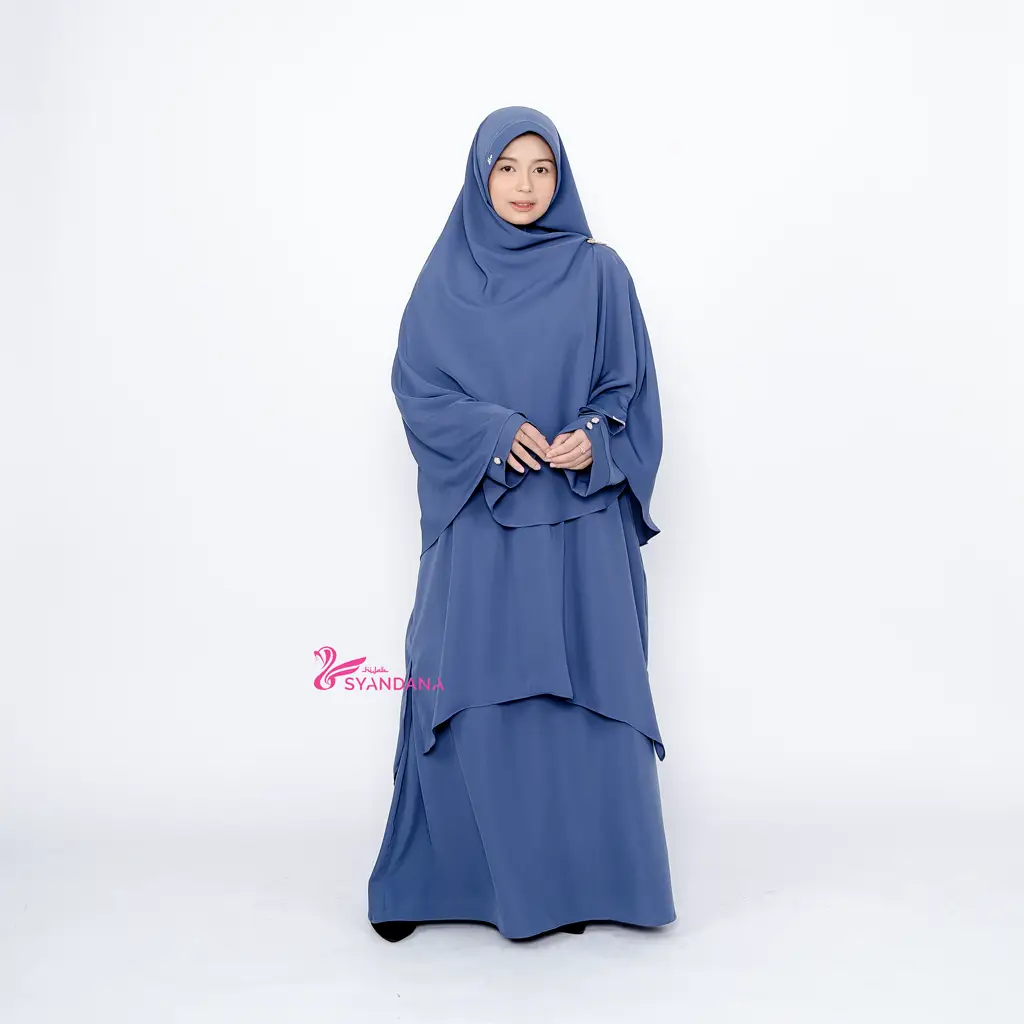 Nuha One Set Rok Tunik Melayu Syar'i Setelan Tunik & Rok - Gambar 4