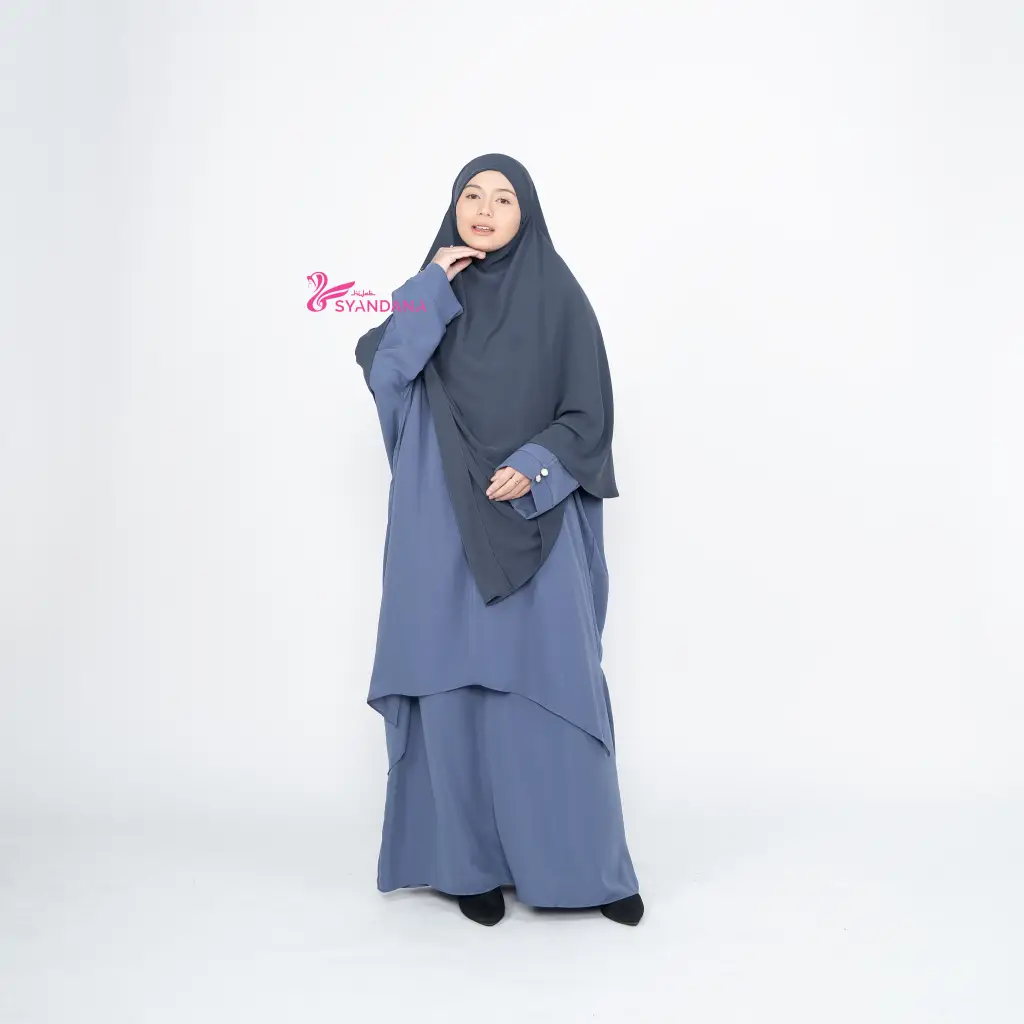 Nuha One Set Rok Tunik Melayu Syar'i Setelan Tunik & Rok - Gambar 11
