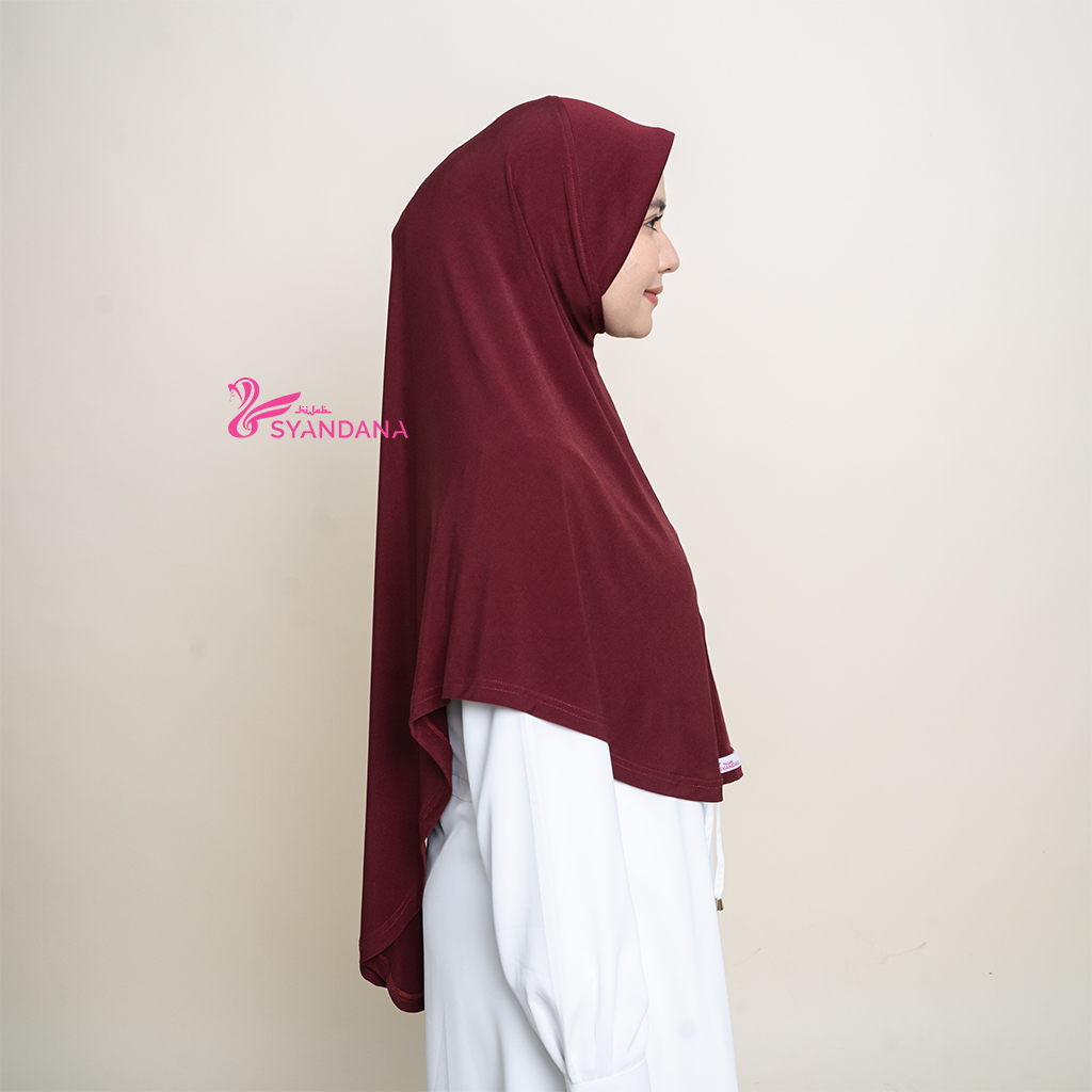 Jilbab Instant Malay Qisya - Bahan Jersey - Gambar 3