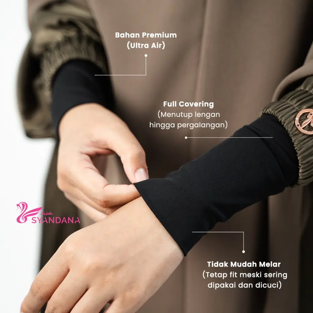 Zyra Handsock Manset tangan Muslimah - Gambar 2